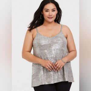 ☀️Torrid Foil Hacci Swing Cami, Size 1X